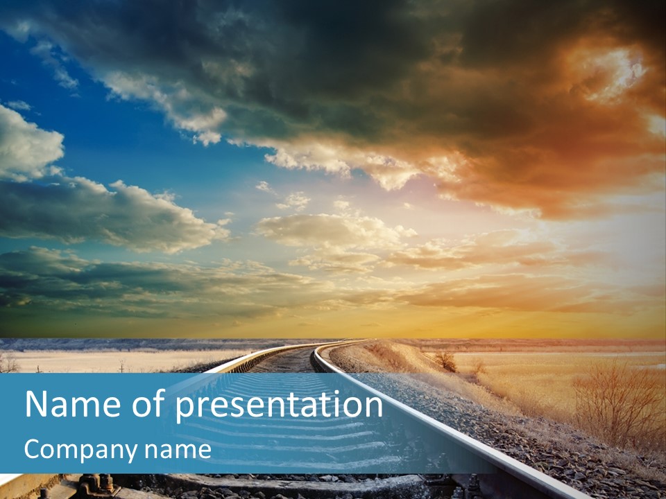 Gravel West Sky PowerPoint Template