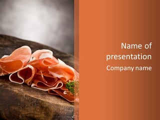 Meat Light Wooden PowerPoint Template