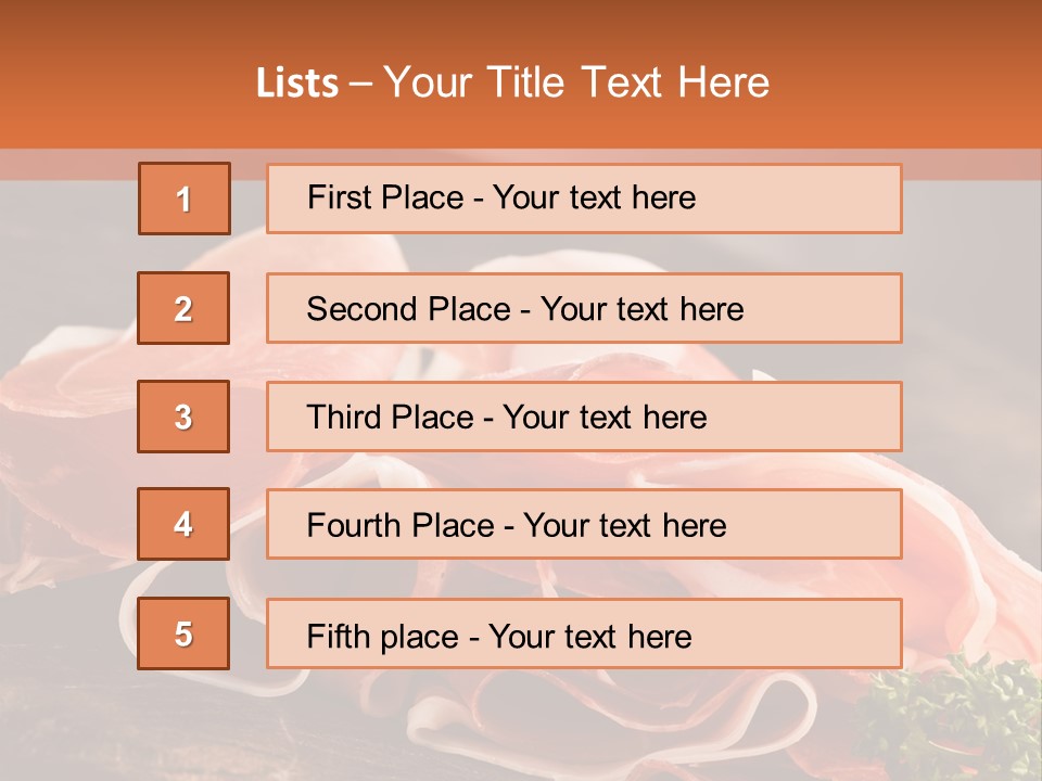 Meat Light Wooden PowerPoint Template