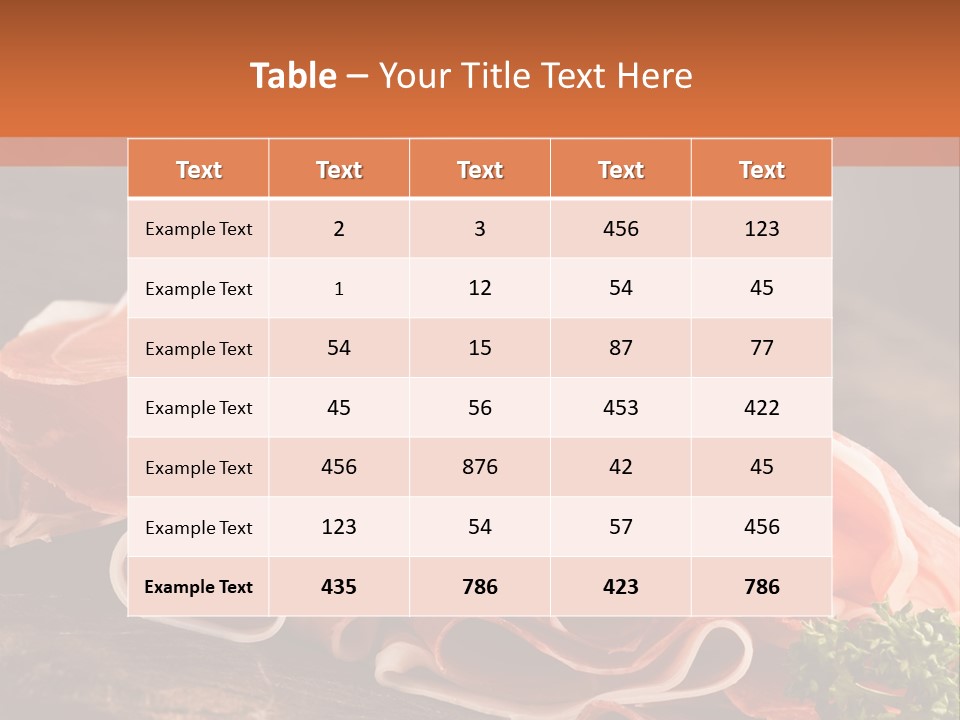 Meat Light Wooden PowerPoint Template