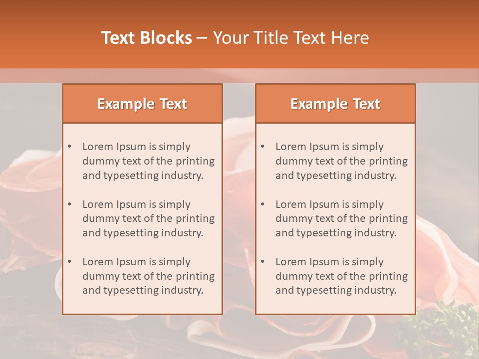 Meat Light Wooden PowerPoint Template