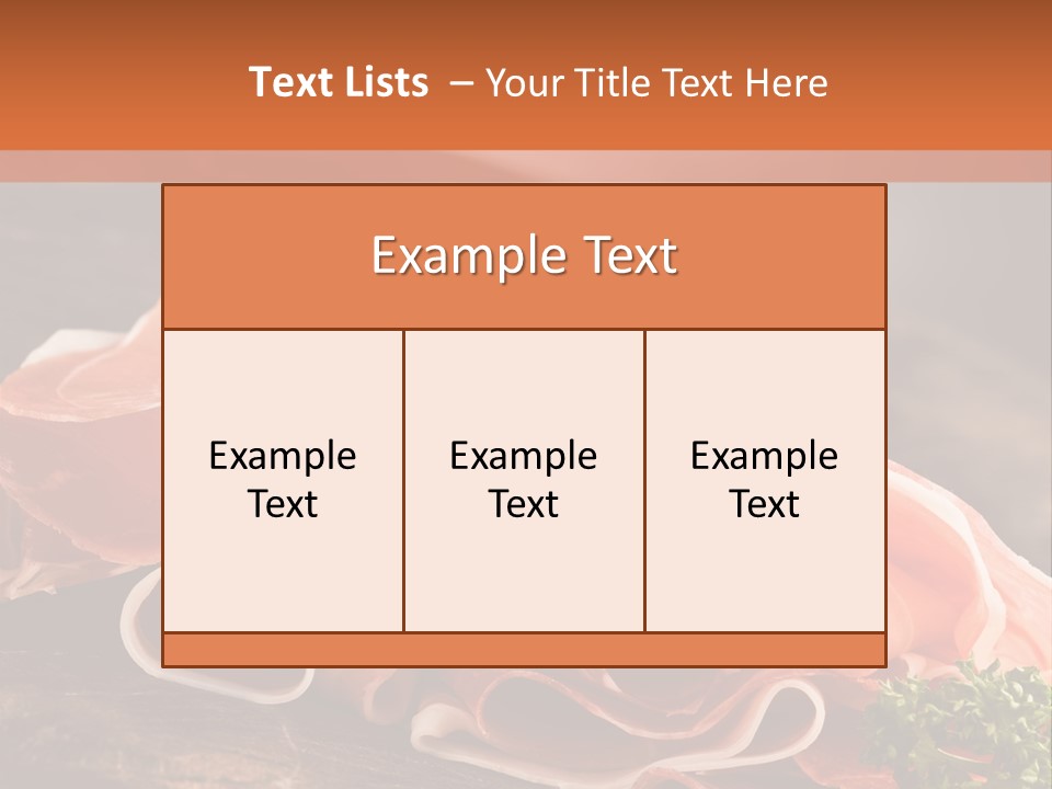 Meat Light Wooden PowerPoint Template