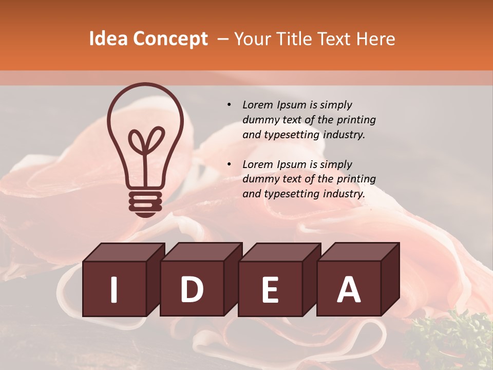 Meat Light Wooden PowerPoint Template