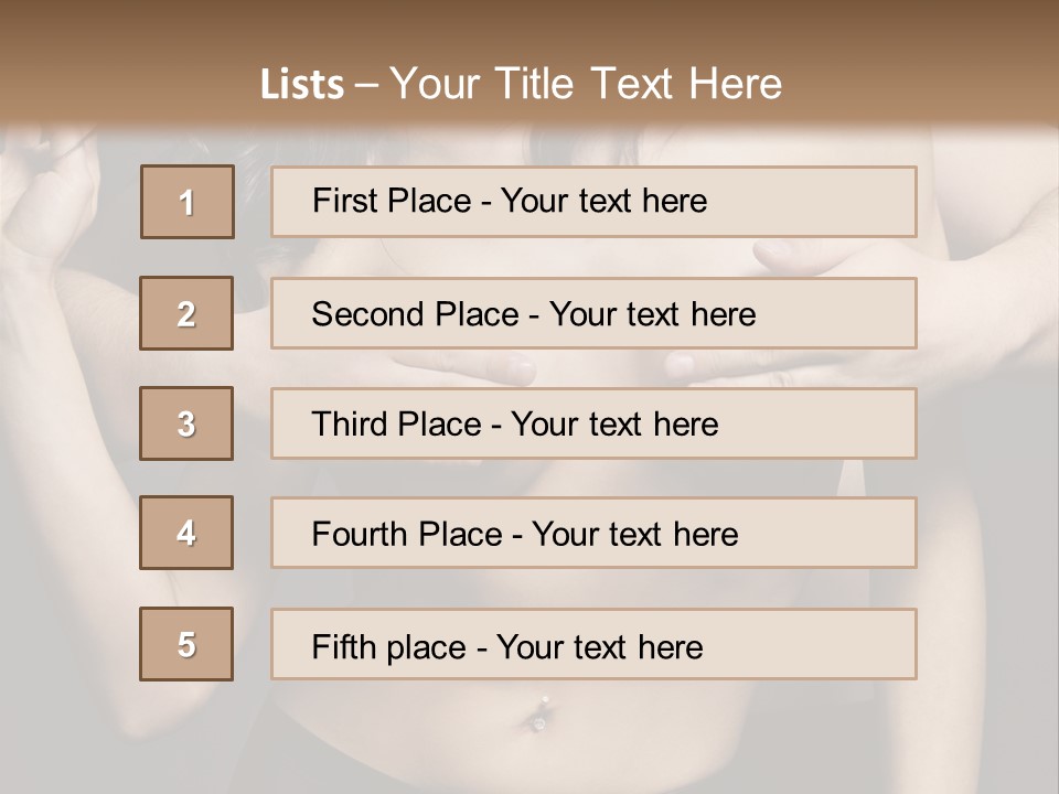 Skin Elegant Hairstyle PowerPoint Template