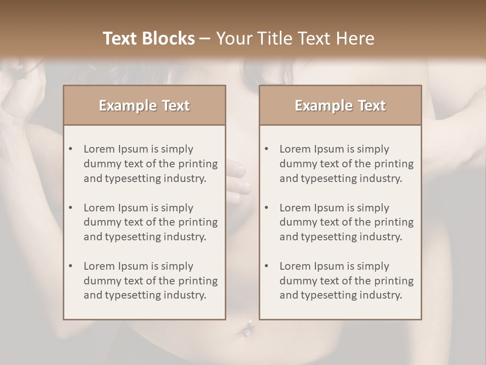Skin Elegant Hairstyle PowerPoint Template