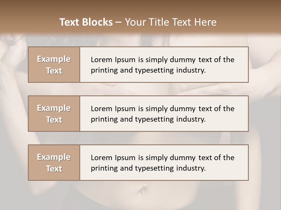 Skin Elegant Hairstyle PowerPoint Template