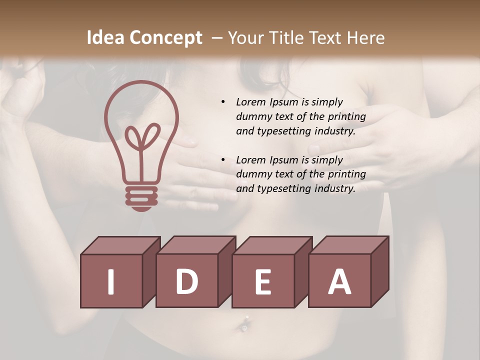 Skin Elegant Hairstyle PowerPoint Template