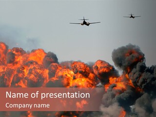 Bombardment War Military PowerPoint Template