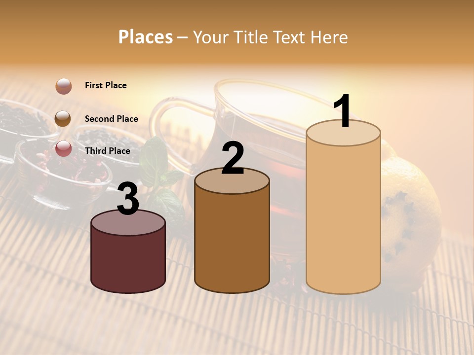 Drop Herbs Teapot PowerPoint Template