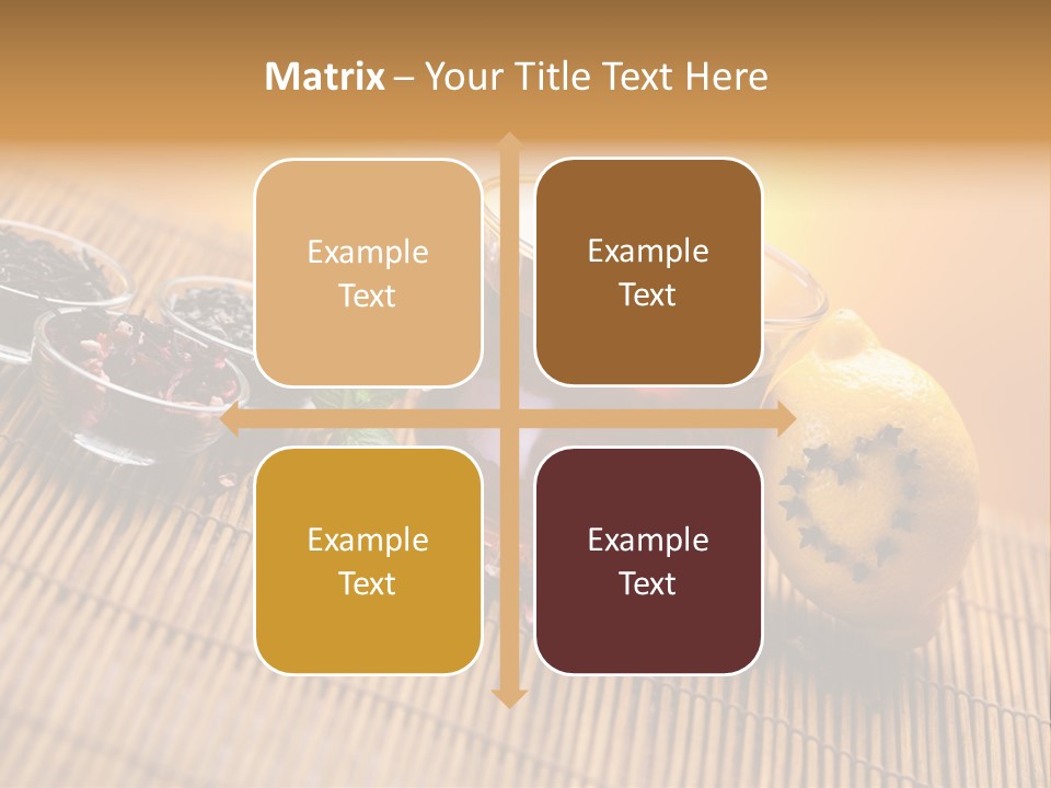 Drop Herbs Teapot PowerPoint Template