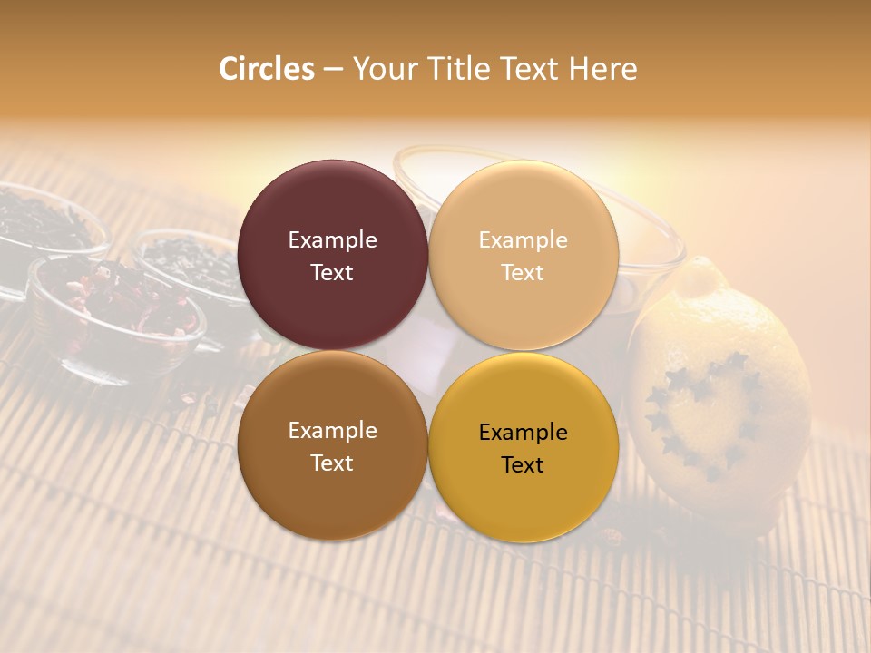 Drop Herbs Teapot PowerPoint Template