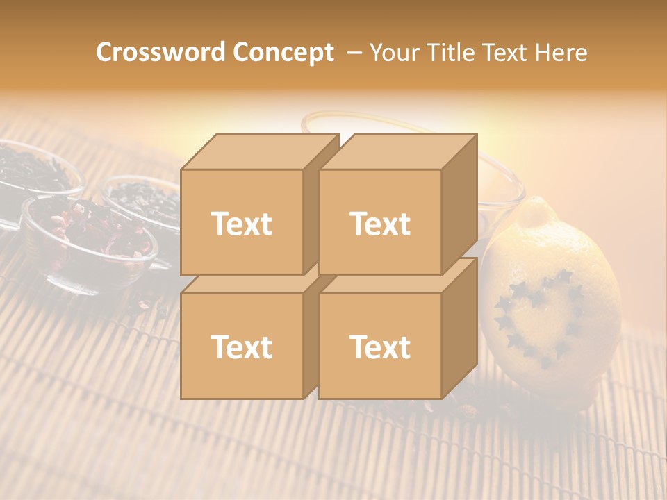 Drop Herbs Teapot PowerPoint Template