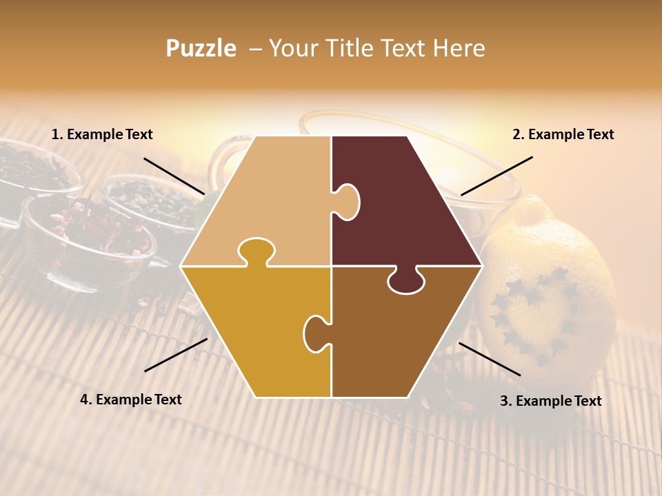 Drop Herbs Teapot PowerPoint Template