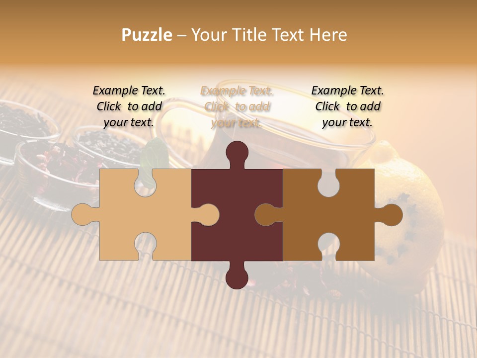 Drop Herbs Teapot PowerPoint Template