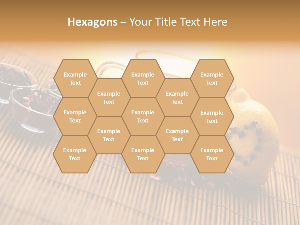 Drop Herbs Teapot PowerPoint Template