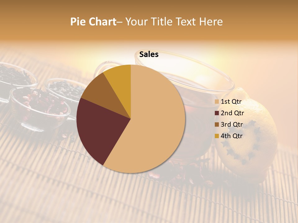 Drop Herbs Teapot PowerPoint Template
