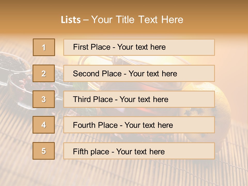 Drop Herbs Teapot PowerPoint Template