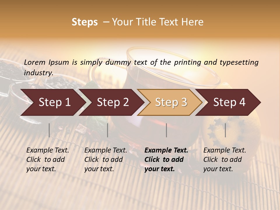 Drop Herbs Teapot PowerPoint Template