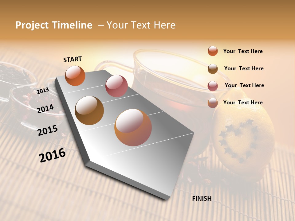 Drop Herbs Teapot PowerPoint Template