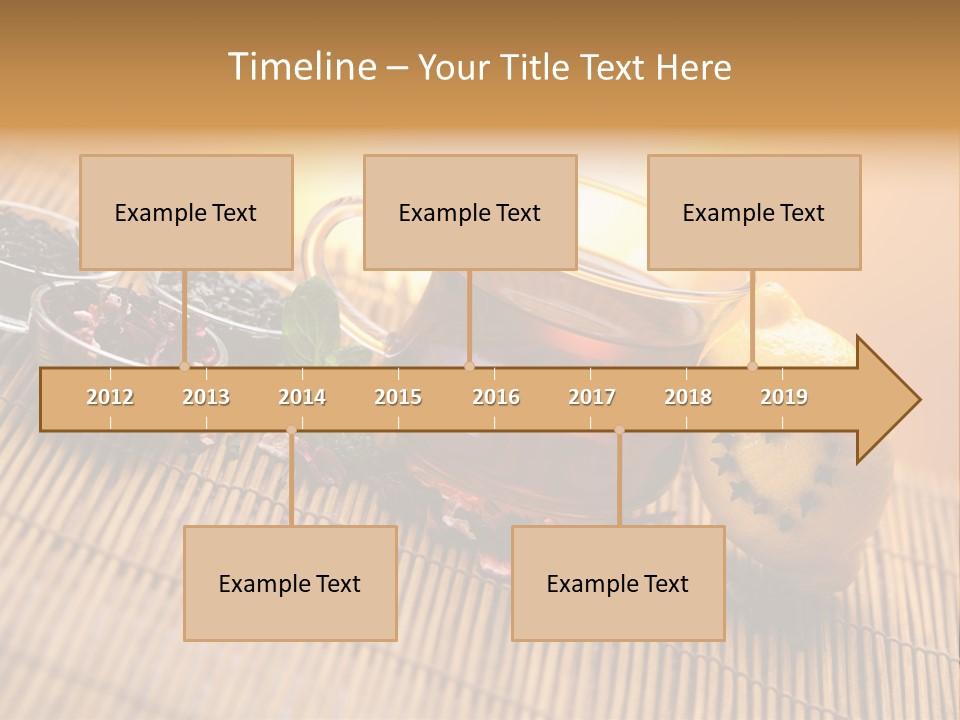 Drop Herbs Teapot PowerPoint Template