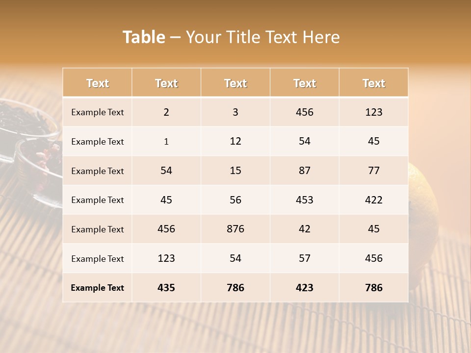 Drop Herbs Teapot PowerPoint Template