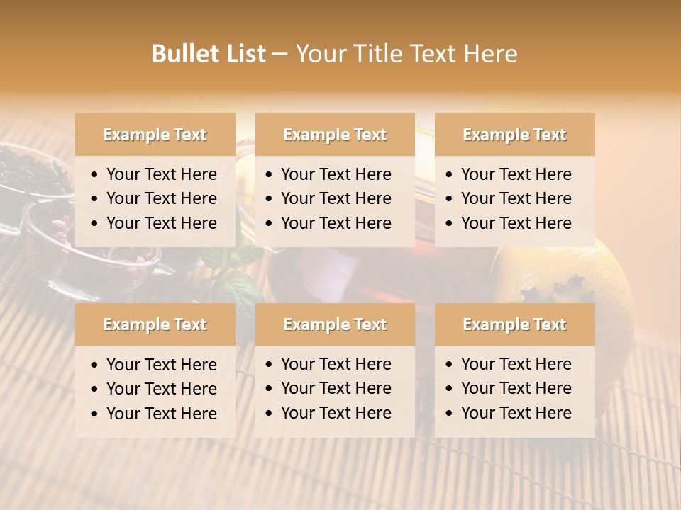 Drop Herbs Teapot PowerPoint Template