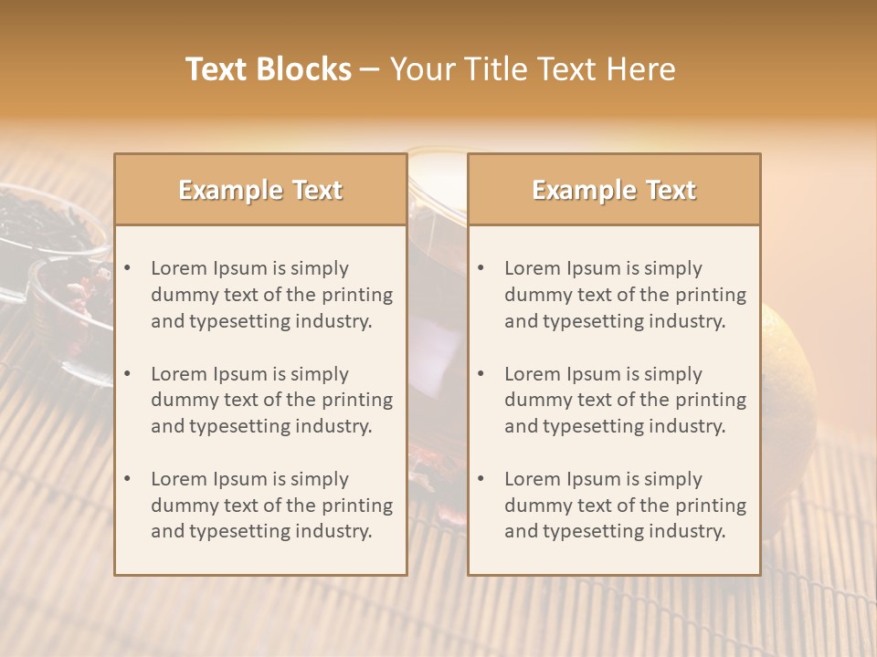 Drop Herbs Teapot PowerPoint Template