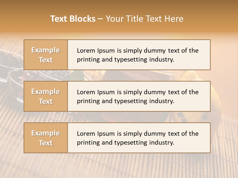 Drop Herbs Teapot PowerPoint Template
