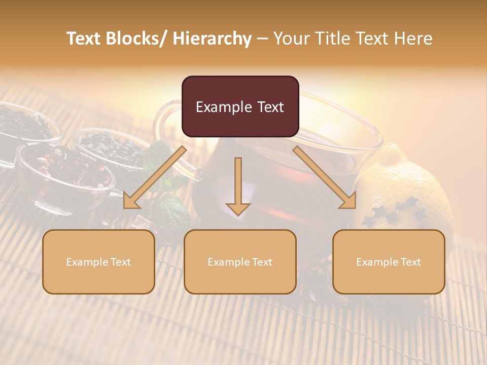 Drop Herbs Teapot PowerPoint Template