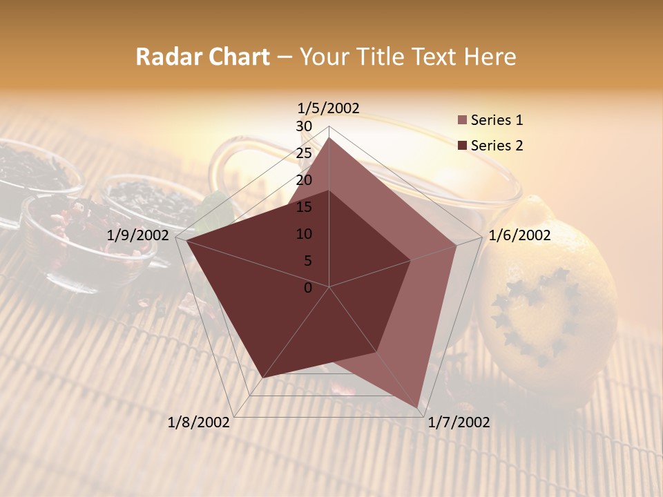 Drop Herbs Teapot PowerPoint Template