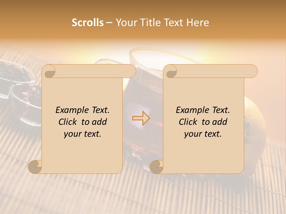 Drop Herbs Teapot PowerPoint Template