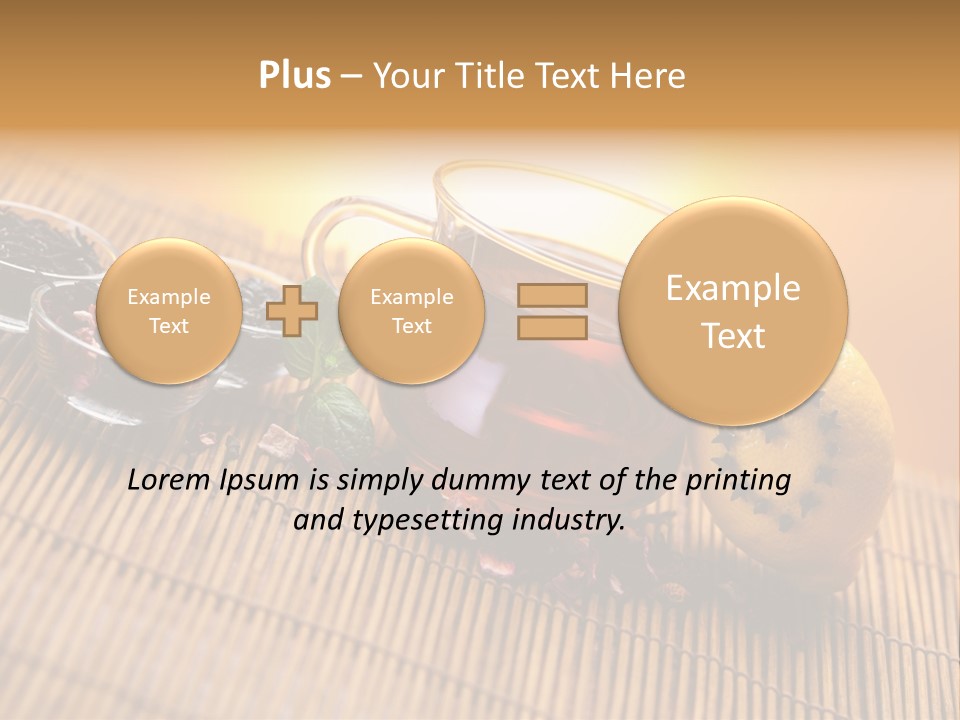 Drop Herbs Teapot PowerPoint Template
