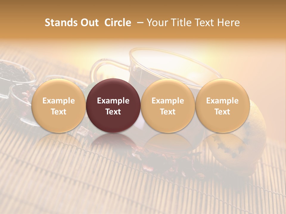 Drop Herbs Teapot PowerPoint Template