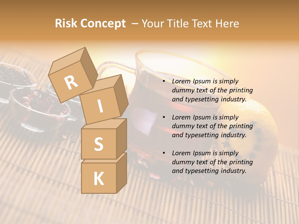 Drop Herbs Teapot PowerPoint Template