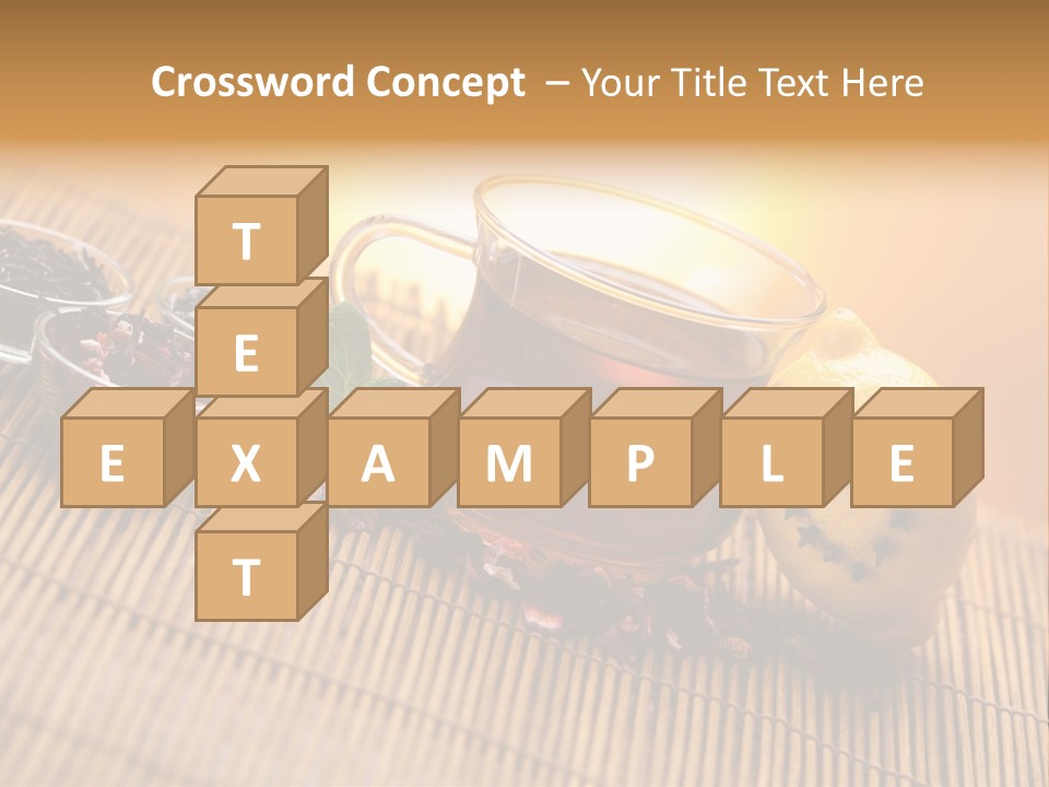 Drop Herbs Teapot PowerPoint Template