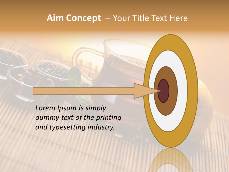 Drop Herbs Teapot PowerPoint Template