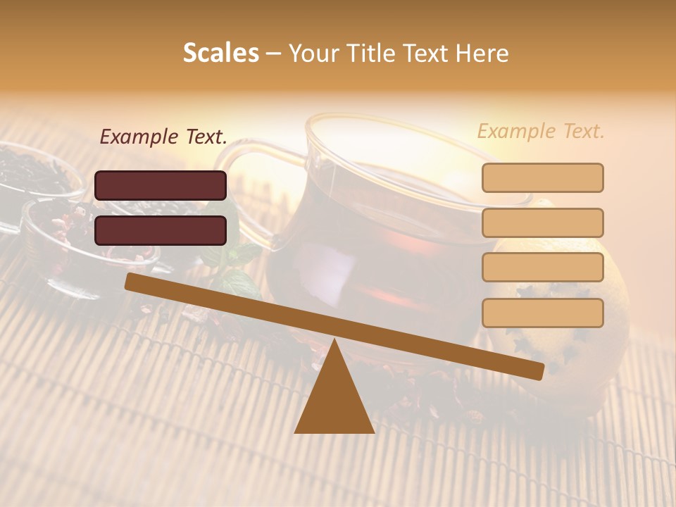 Drop Herbs Teapot PowerPoint Template