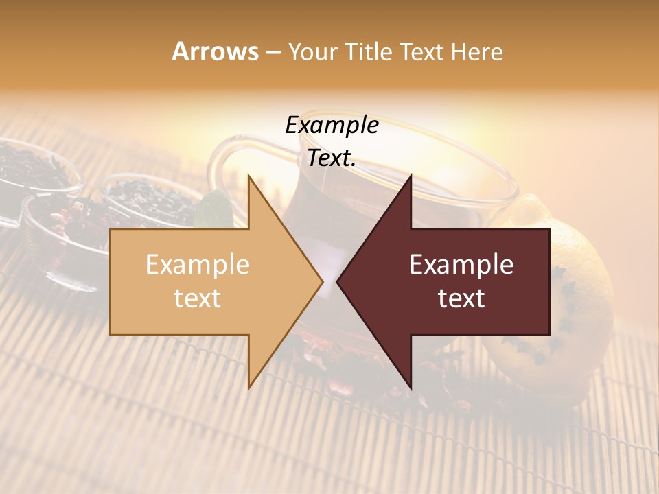 Drop Herbs Teapot PowerPoint Template