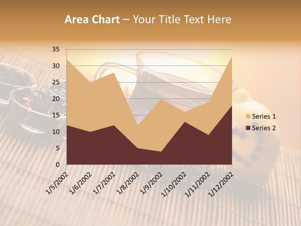Drop Herbs Teapot PowerPoint Template
