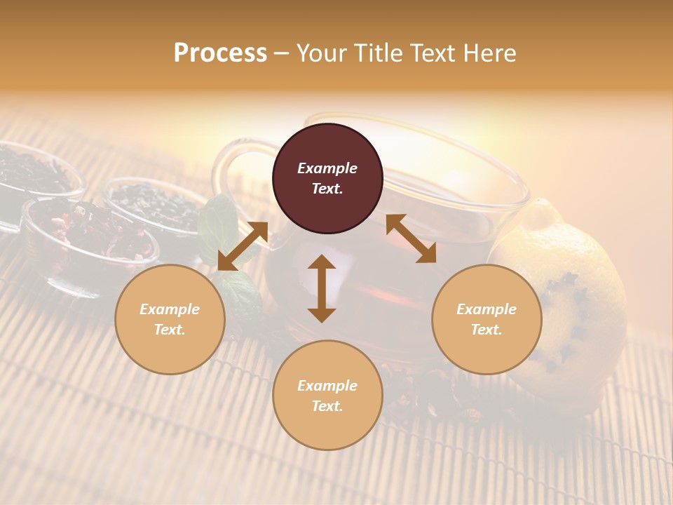 Drop Herbs Teapot PowerPoint Template