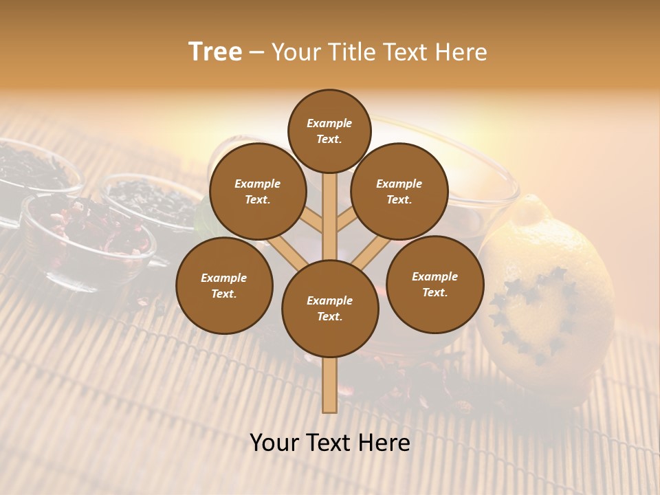 Drop Herbs Teapot PowerPoint Template