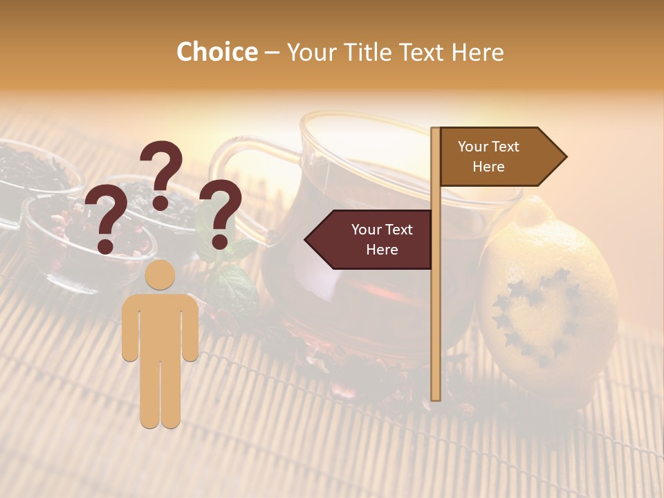 Drop Herbs Teapot PowerPoint Template