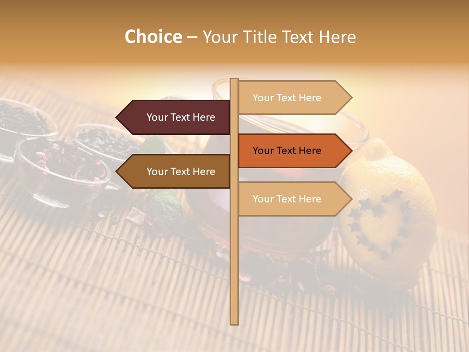 Drop Herbs Teapot PowerPoint Template