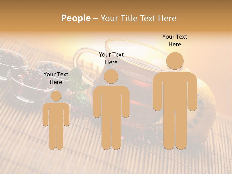 Drop Herbs Teapot PowerPoint Template