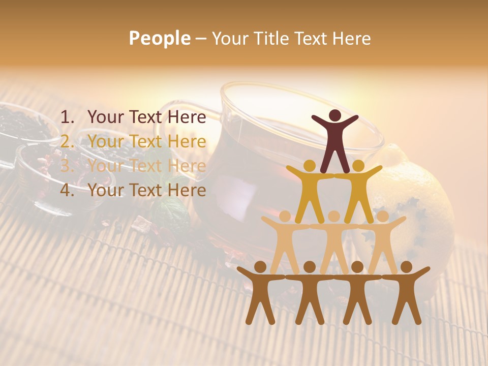 Drop Herbs Teapot PowerPoint Template