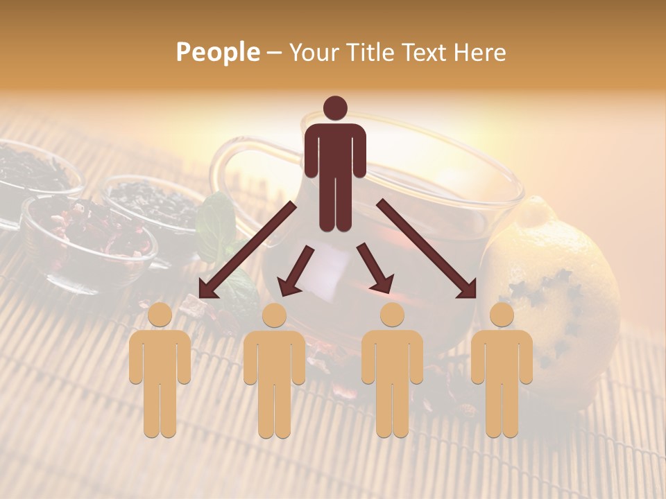 Drop Herbs Teapot PowerPoint Template