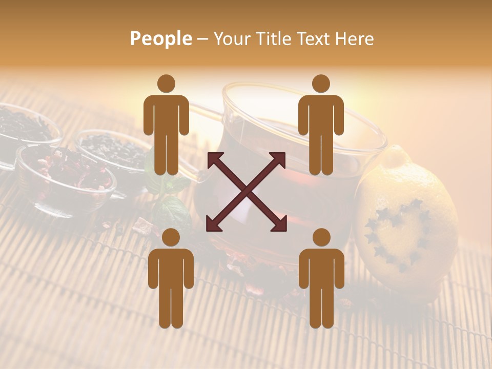 Drop Herbs Teapot PowerPoint Template