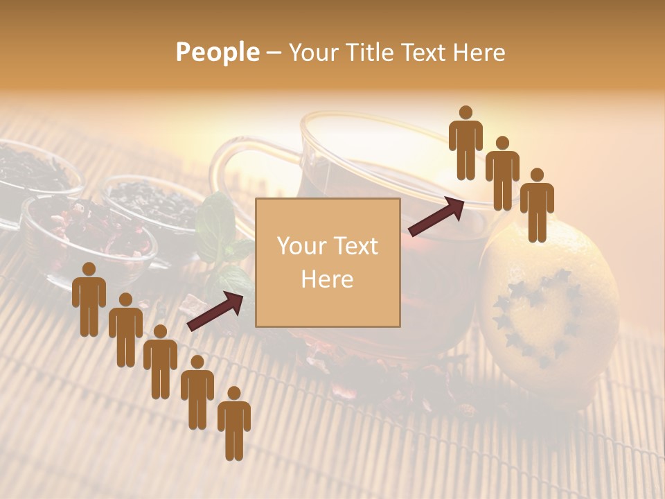 Drop Herbs Teapot PowerPoint Template