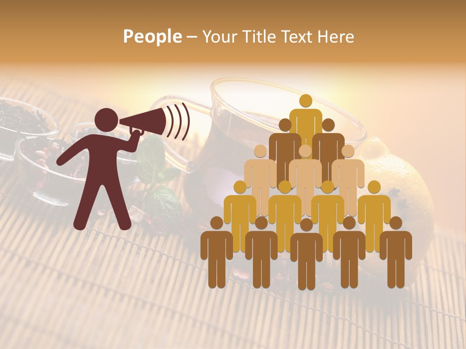 Drop Herbs Teapot PowerPoint Template