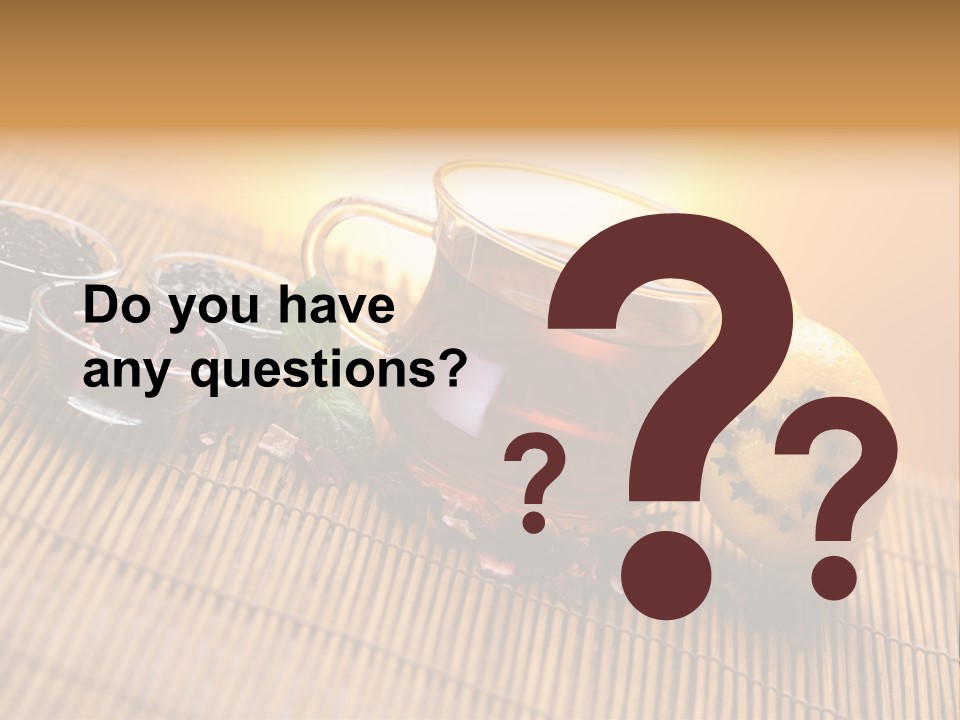 Drop Herbs Teapot PowerPoint Template